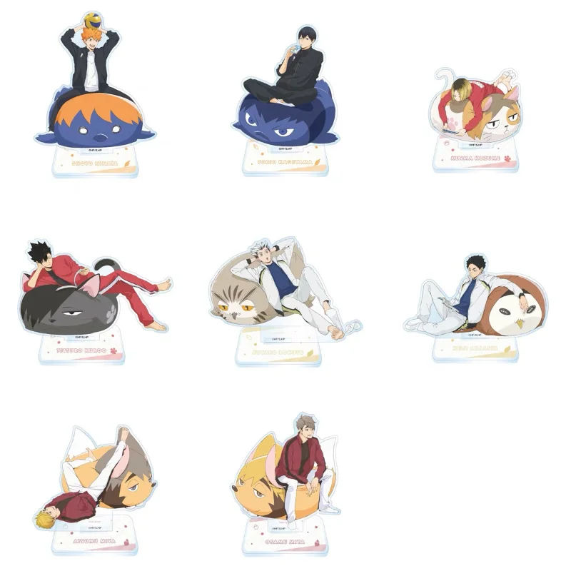 Anime Haikyu!! Volleyball Boy Schlüsselanhänger Tetsurou Hajime Tooru ShouYou Kenma Bokuto Tobio Keiji Acryl-Ständer Kinderspielzeug Geschenk – Detail 1