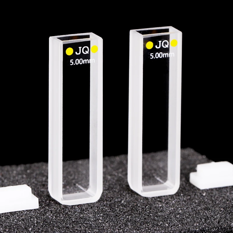 1pcs quartz cuvette with lid(5mm)/quartz cell/Spectrophotometers no glue