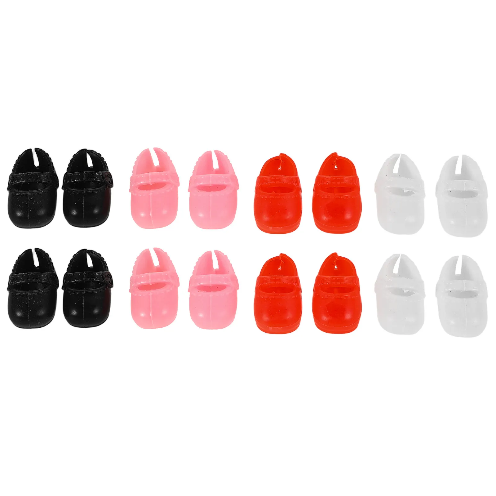 

8Pairs Mini Flat Shoes for 17Cm Girl Decorative Costume Accessories Cute Small Shoes for Wardrobe Matching