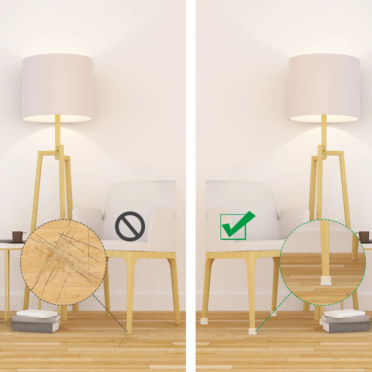 20 قطعة قدم كرسي حماة الجدول الساق يغطي المضادة للانزلاق منصات كرسي منع الخدوش الضوضاء لأرضيات الفينيل الصفائح الصلبة #1