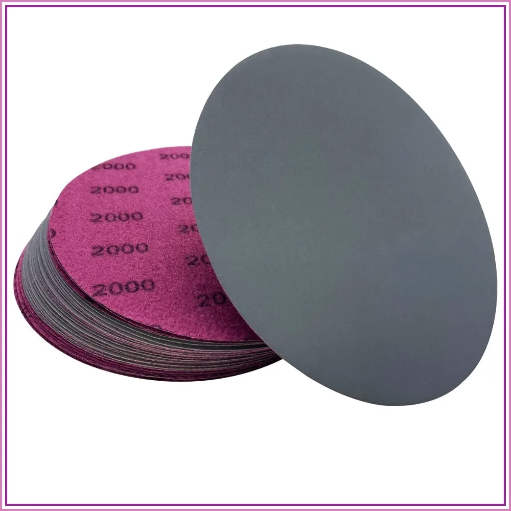 

2000 Grit Wet Dry Sandpaper, 6 Inch 25 PCS Hook and Loop Sanding Discs with Silicon Carbide Abrasive for Auto Polishing