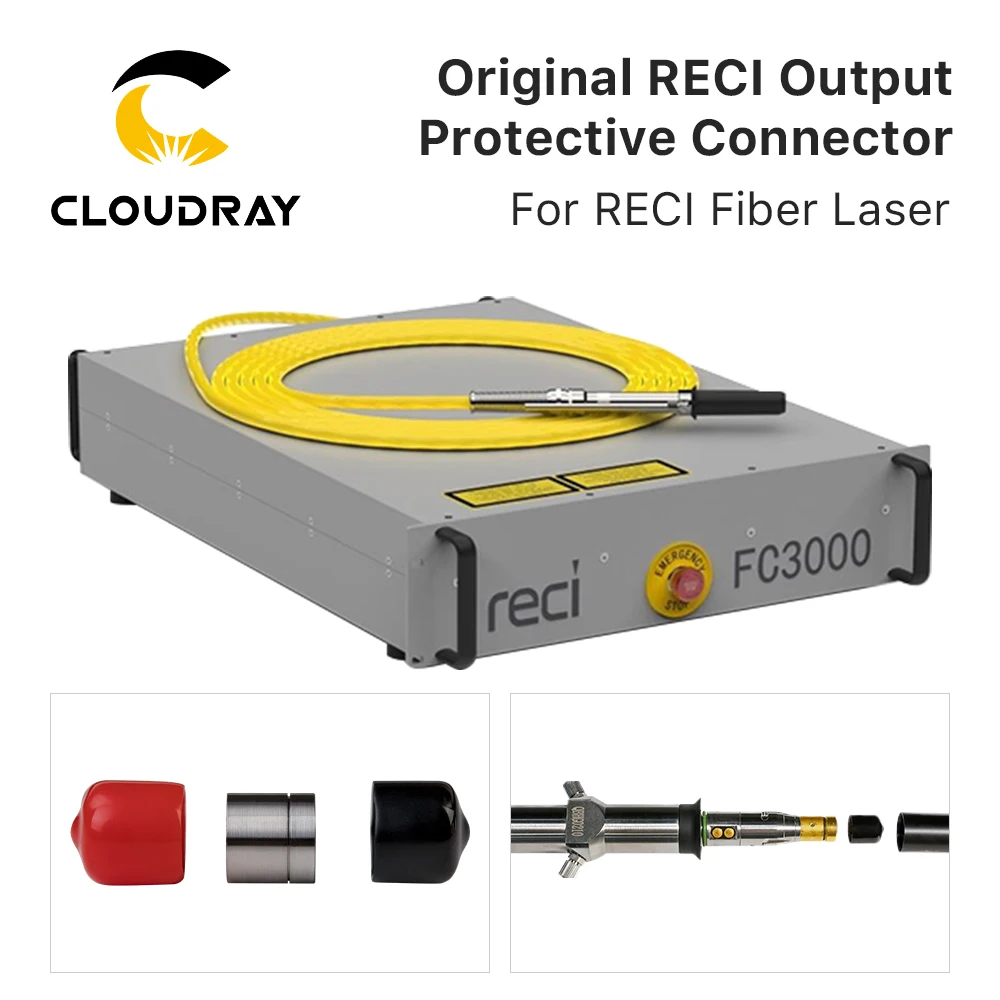 Cloudray-Original RECI Output Protective Connector for Fiber Interface Protection, 0-3KW Fiber Laser