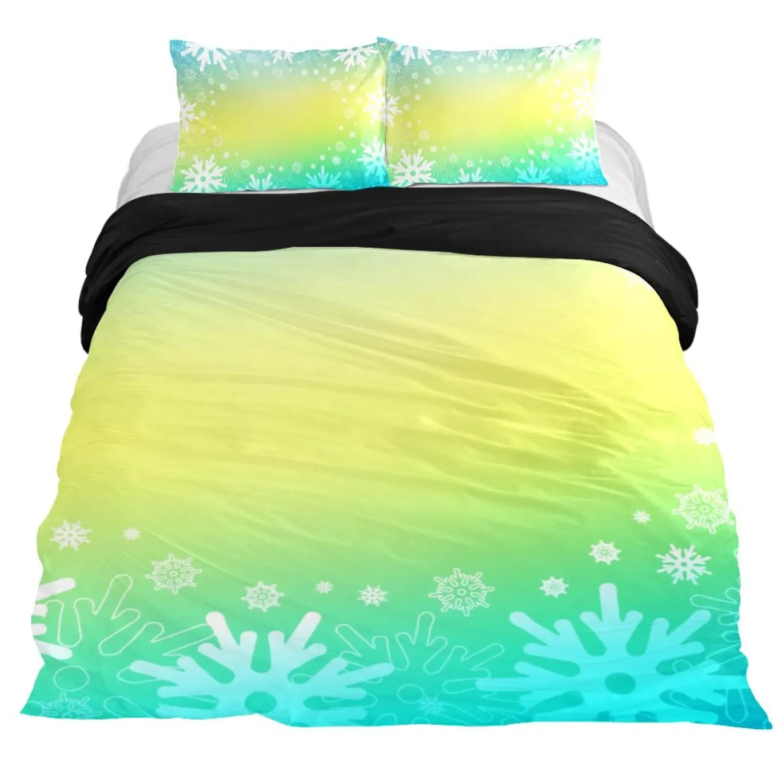 3D Blooming Snowflake Duvet Cover Set Polyester Bedding Set With Pillowcase 265x228 260x220 240x220 200x230 200X220 200X200cm