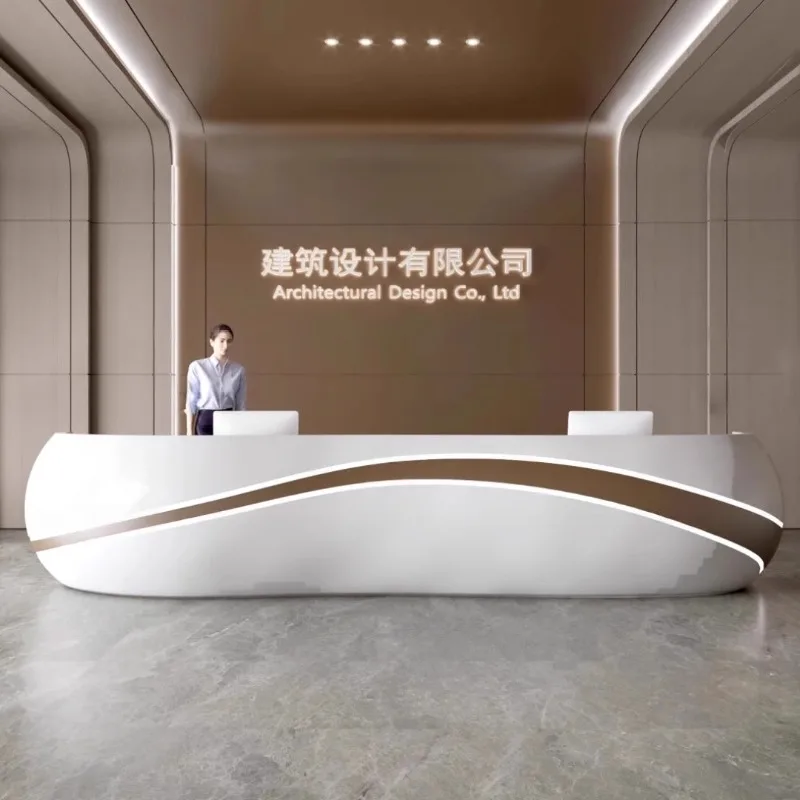 

Reception White Reception Desks Front Desk Welcome Luxury Counter Reception Desks Service Modern Scrivania Office Furniture
