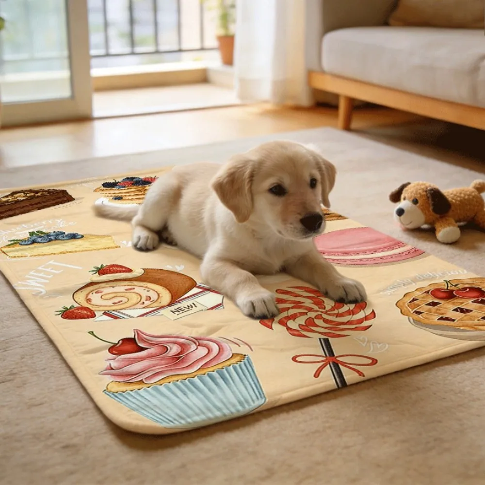 Colorful Yummy Dessert Mix Reusable Multi-Layer Pet Training Pads Reinforced Absorbent Core for Heavy Use