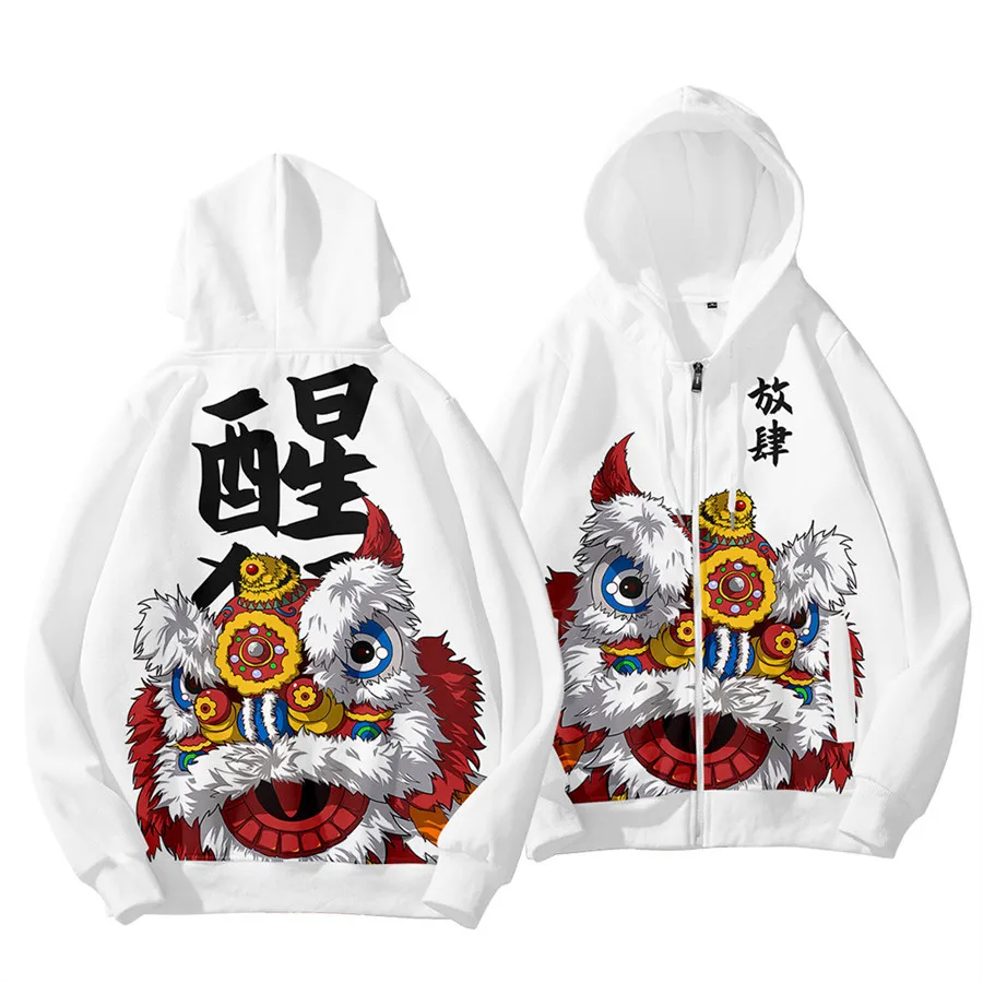 Hot Sales Autumn Winter Sweatshirts Chinese Style Demon 3D Digital Printing Hoodies Men Fashion Streetwear Hoodie Casual Jacket