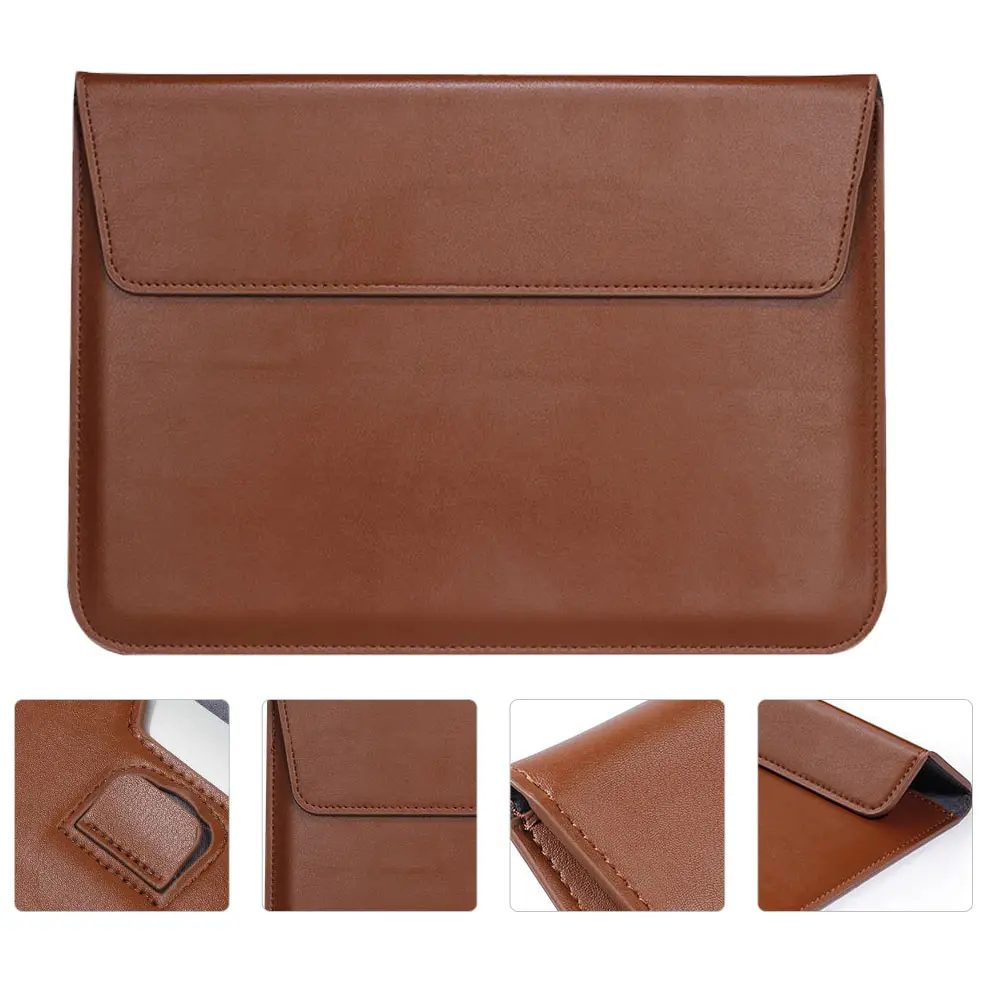 

Notebooks Laptop Inner Bag Computer Storage Tablet Protective Sleeve Pouch Brown