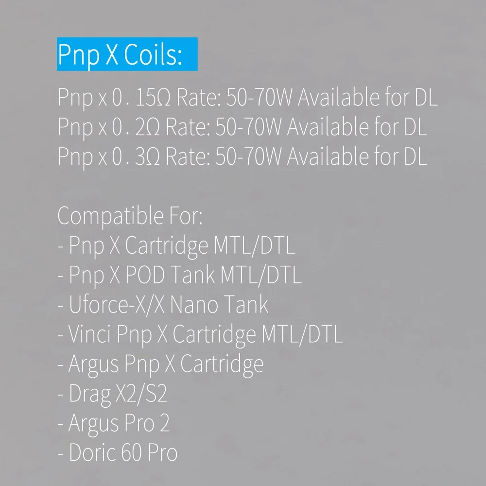 PNP X/PNPX.15/.2/.3/.45/.6/.8/1 VooPoo DRAG S2/X2 Argus Pro 2 Doric 60 Pro MTL/DTL POD TANK atomizer tank - gallery image 5