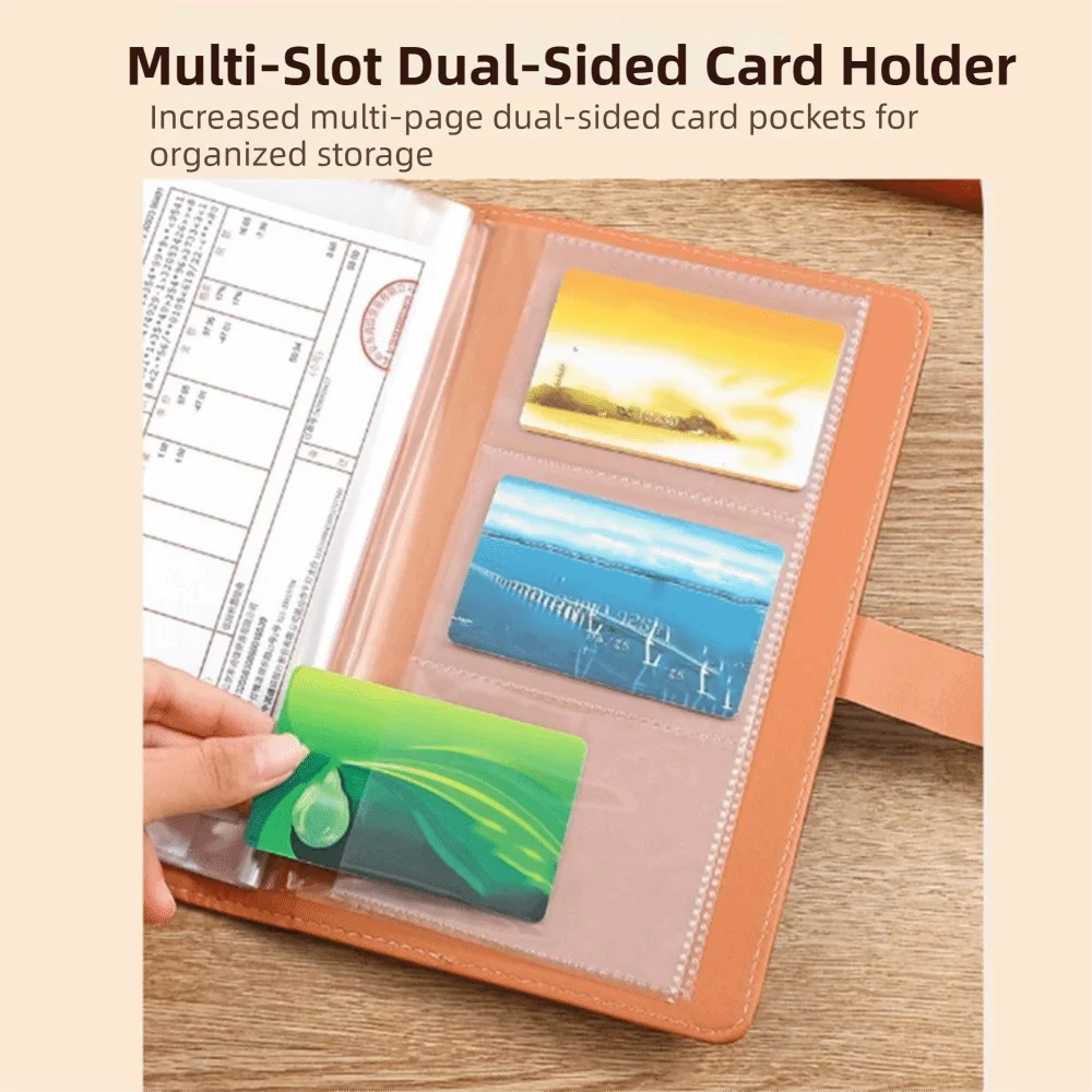 

PU Leather Money Savings Challenge Binder with Password Lock Solid Color Cash Budget Notebook Save Money Double-sided Card Slot