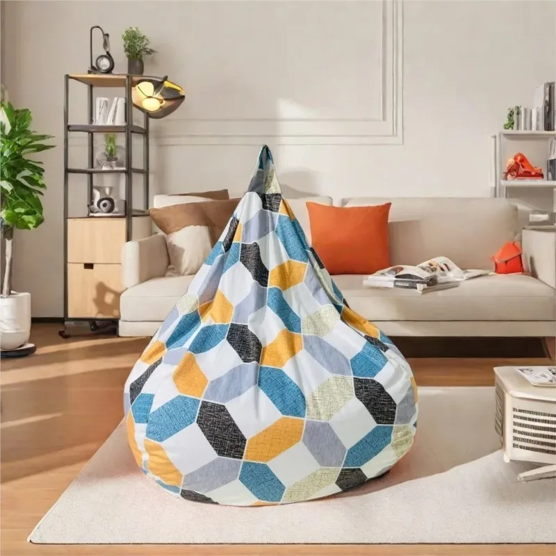 Detachable Washable Sofa Cover Bean Bag Cloth Cover Printed Leisure Bedroom Balcony Living Room DIY Storage Sofa Cover ZI477