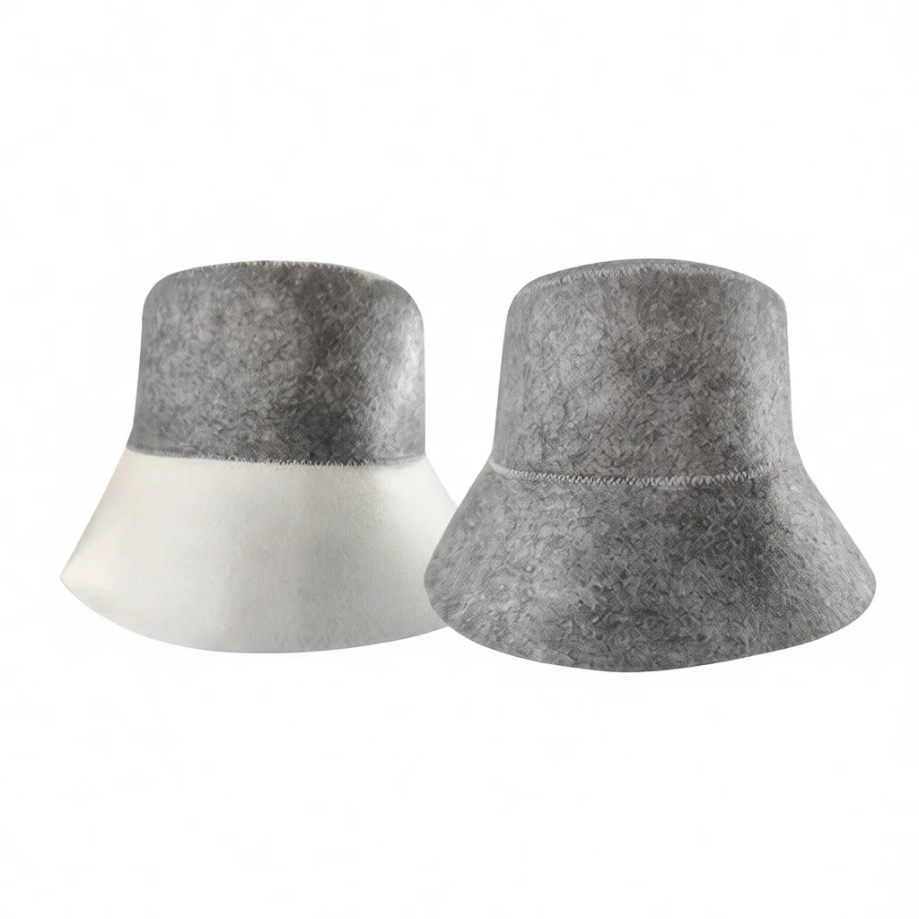 Unisex Sauna Hat Bucket Style Headwear Heat Resistant Shower Cap Hair Protection Soft Comfortable Bathing Item