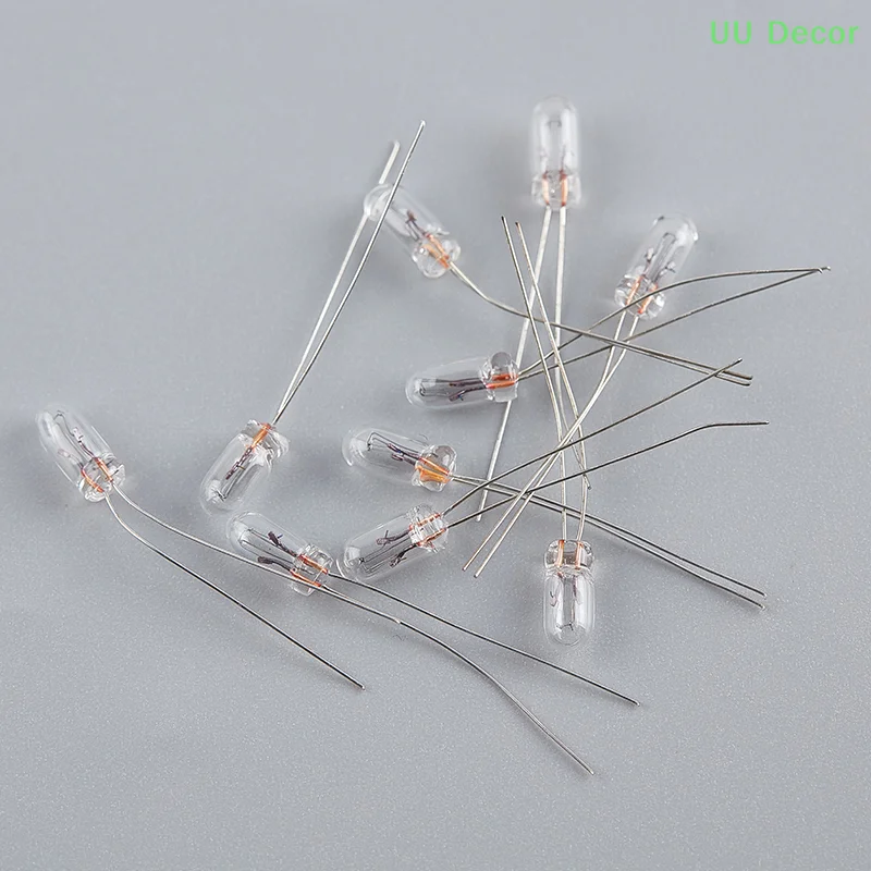 10Pcs Mini 3/4/5mm 3/6/12/24V Lamp Light Bulb Edison Incandescent Filament Rice