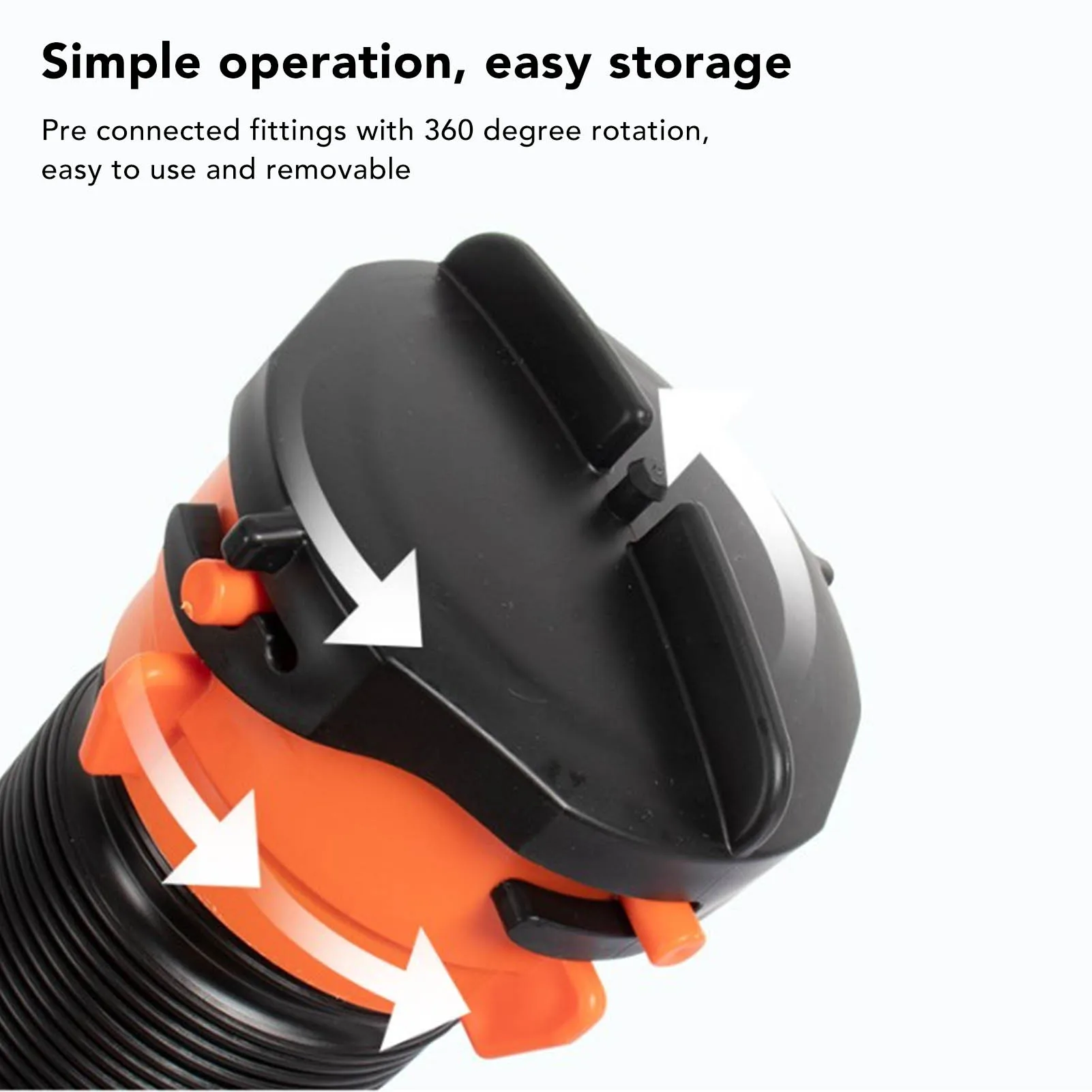 Kolanko węża spustowego RV Kolanko węża kanalizacyjnego RV z pokrywą Łatwa instalacja Złącze węża kanalizacyjnego do jachtu RV Kolanko węża kanalizacyjnego