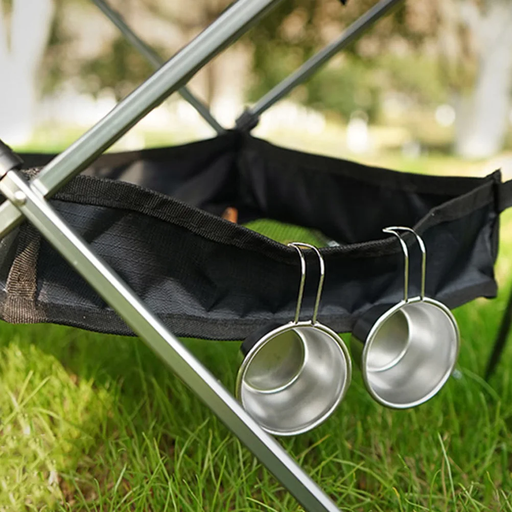 

2 Pcs Outdoor Folding Table Storage Net Basket Camping Tableware Bag Car Hexagonal Mesh Accessories