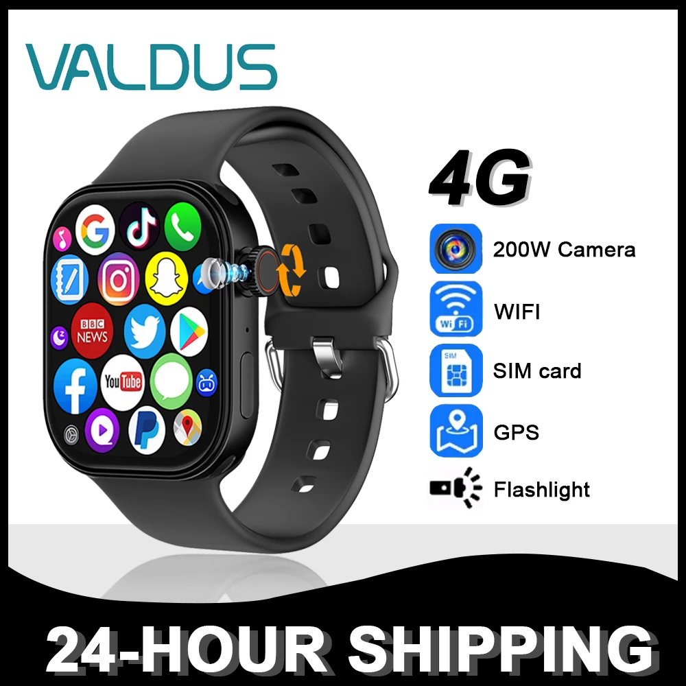 

2024 New VP99 4G Smartwatch AMOLED 16GB Memory 200W Camera Video Chat GPS Positioning SIM Card Flight Mode Man Woman Smartwatch