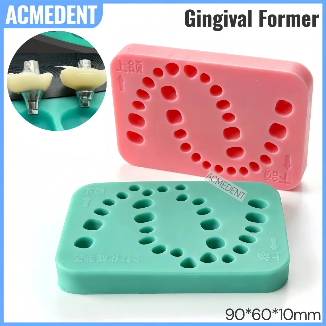 Pink/Green Dental Implant Gingival Former Cuff Forming Mold Customization Silicone Practice Model Digital Abutment Silicon