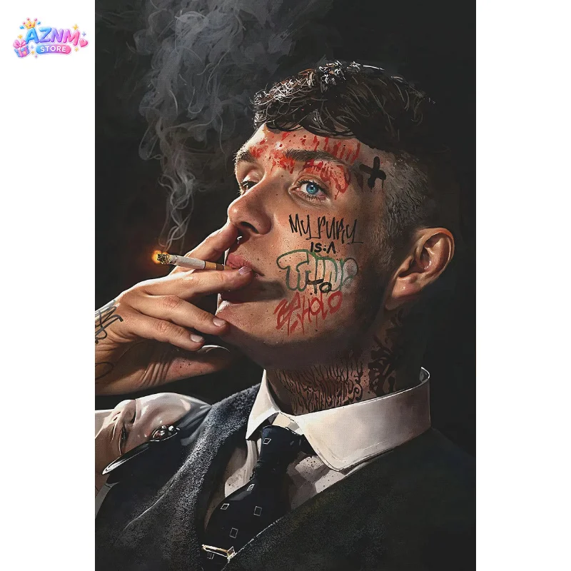 2026 Arthur Thomas Shelby Gangster Legends Mafia Portrait Canvas Painting Wall Art Poster Print Frameless for Living Room Home