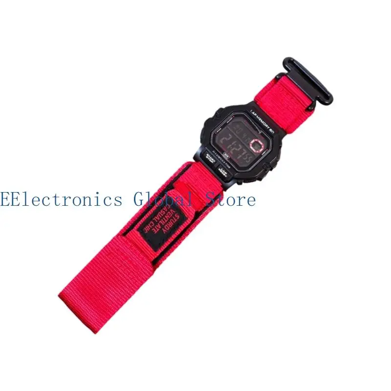 462B Nylon Watch Strap Band Hook And Fastener Strong Reinforced Stitching Universal Design For Most Watch Types