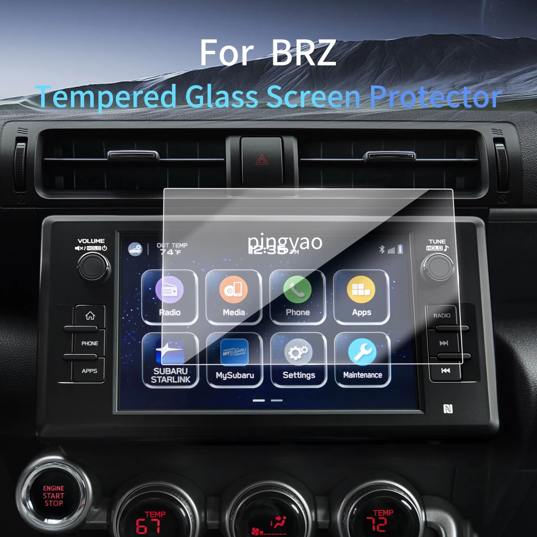 

Car Sticker Screen Protector Navigation Display Tempered Glass Protective Film Car Accessories Vehicle For 24 subaru BRZ