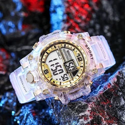 Fashionable trend electronic night glow imitation machinery children's watch; Children's Day gift