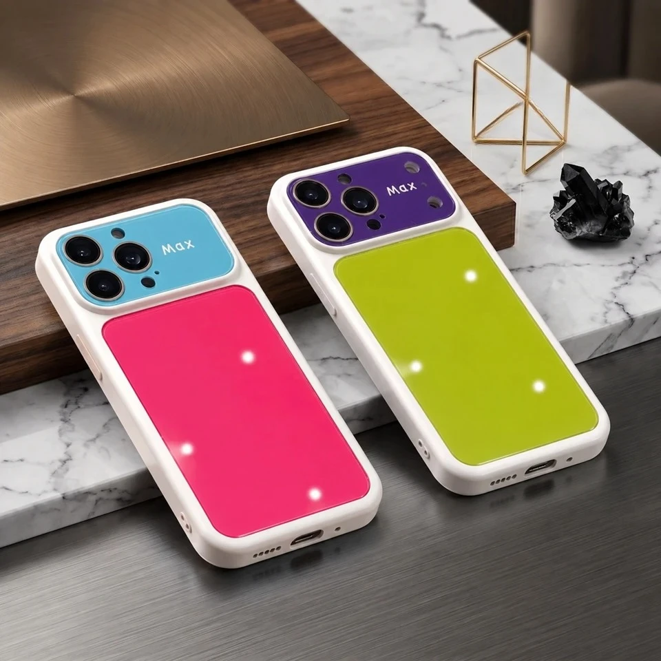 Two Tone Big Windows Official Phone Case For iPhone 17 13 14 15 16 18 Pro Max Cute Shockproof Protector Cover
