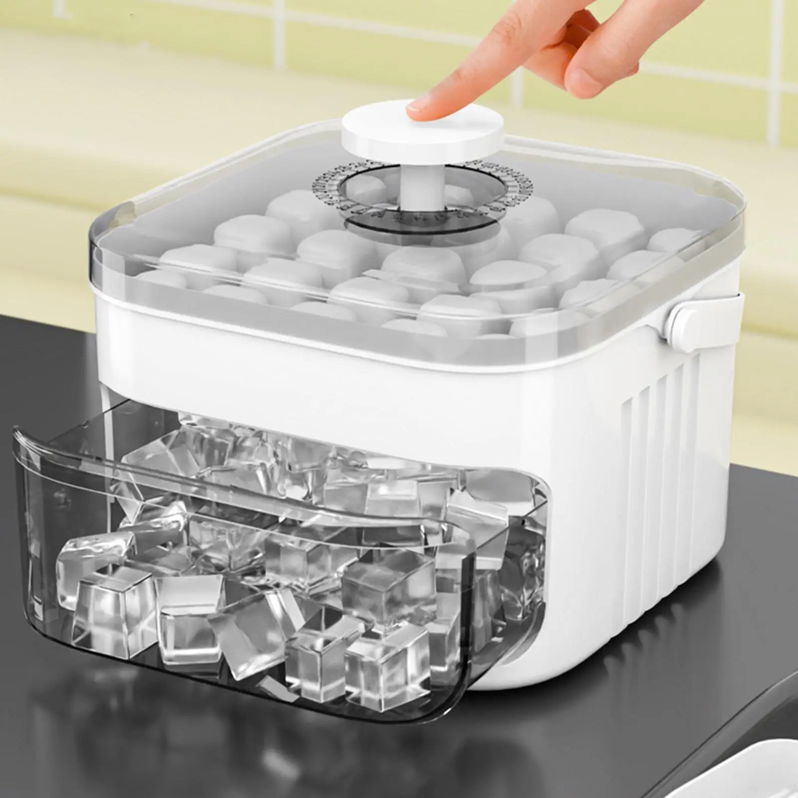 50 Grid Ice Cube Mold Reusable Refrigerator Ice Maker One-touch Easy Release Homemade Ice Cube Tray Mold Home Ice Making Tool