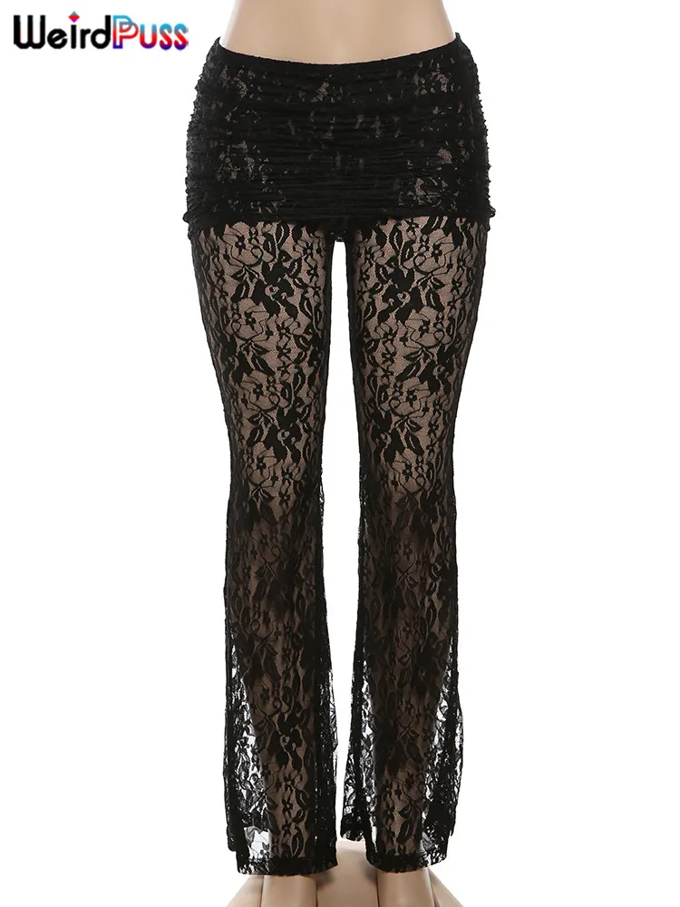 nibber Sexy Summer Skirts Pants Women Y2K Chic Coquette Stretch Summer Trend Skinny Solid Wild Streetwear Slim Trousers Bottoms