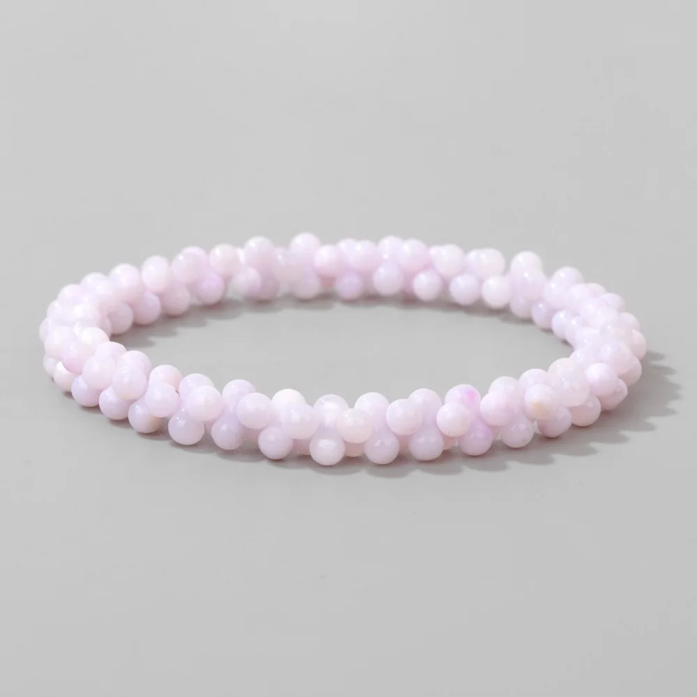 Bones DNA Shape Beads Shell Bracelet Colorful Mother Of Pearl Shell Heishi Bracelet For Women Men Boho Sea Beach Bangles Jewelry