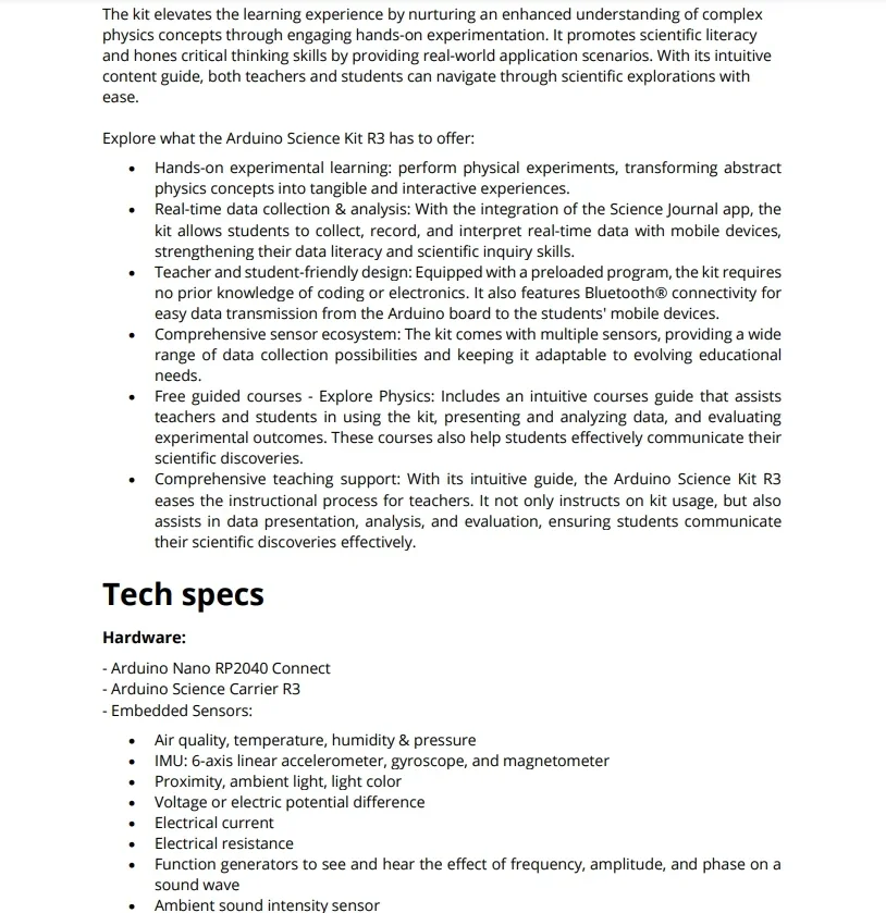 AKX00045 Arduino Science Kit Rev3 Maker/DIY Educational