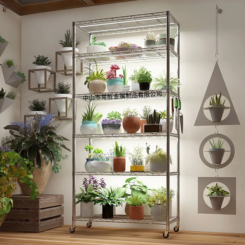 Wrought iron multi-level shelving storage rack garage kitchen living room bedroom shelf