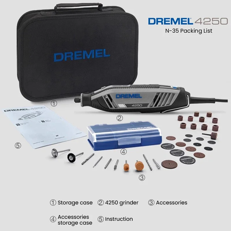 Dremel 3000/4250 Mini Grinder Rotary Tools 10-35 Pcs Accessories Rechargeable Grinder Engraver Electric Polisher Cutting Machine view 5