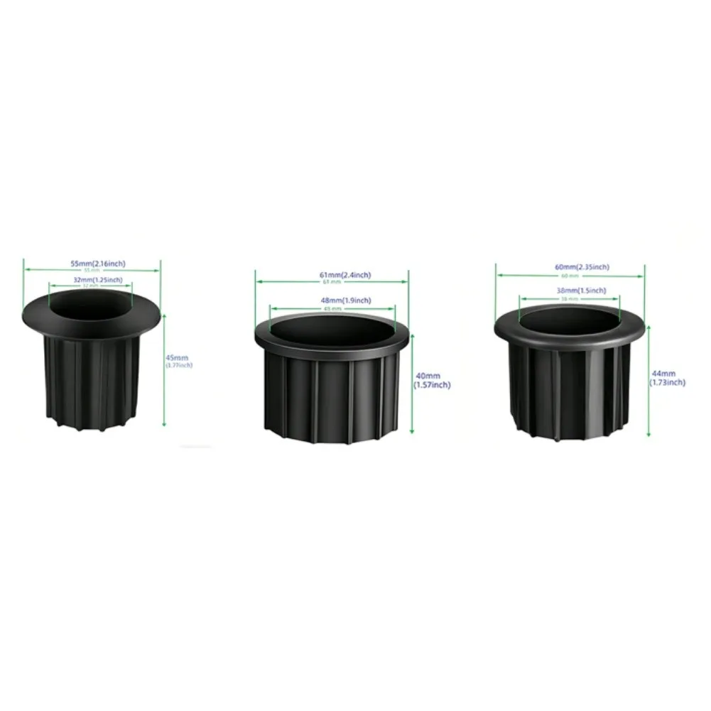 Adjustable for parasol Stand Pipe with 32mm 38mm 48mm PVC Sleeves for Outdoor Umbrellas Black Plastic Base Support