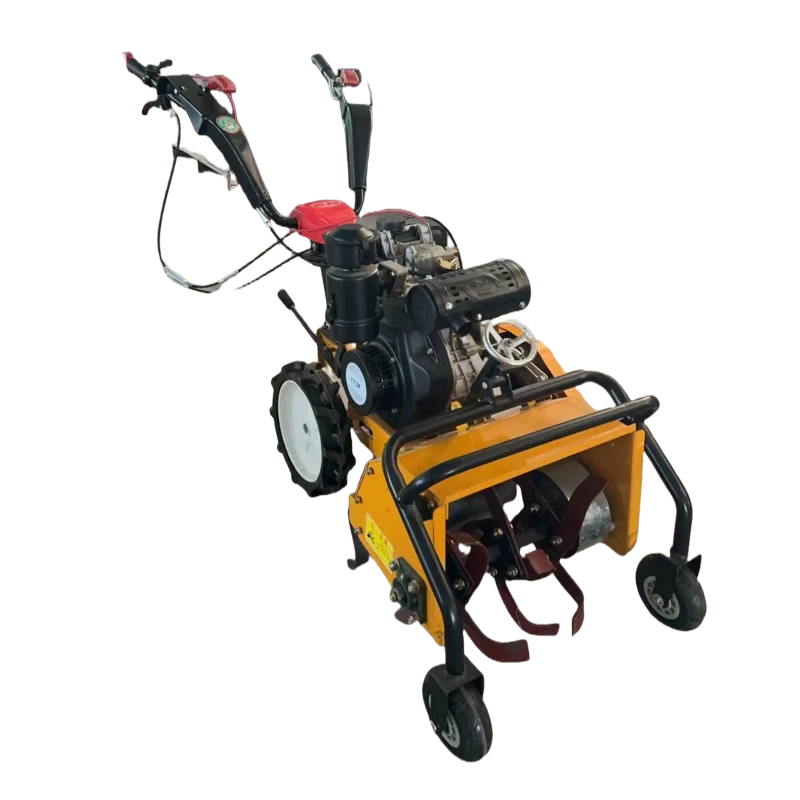 Small Farmland Handheld Rotary Agricultural Equipment Garden Orchard Weeding Cultivator For Loosening Soil Creating Trenches