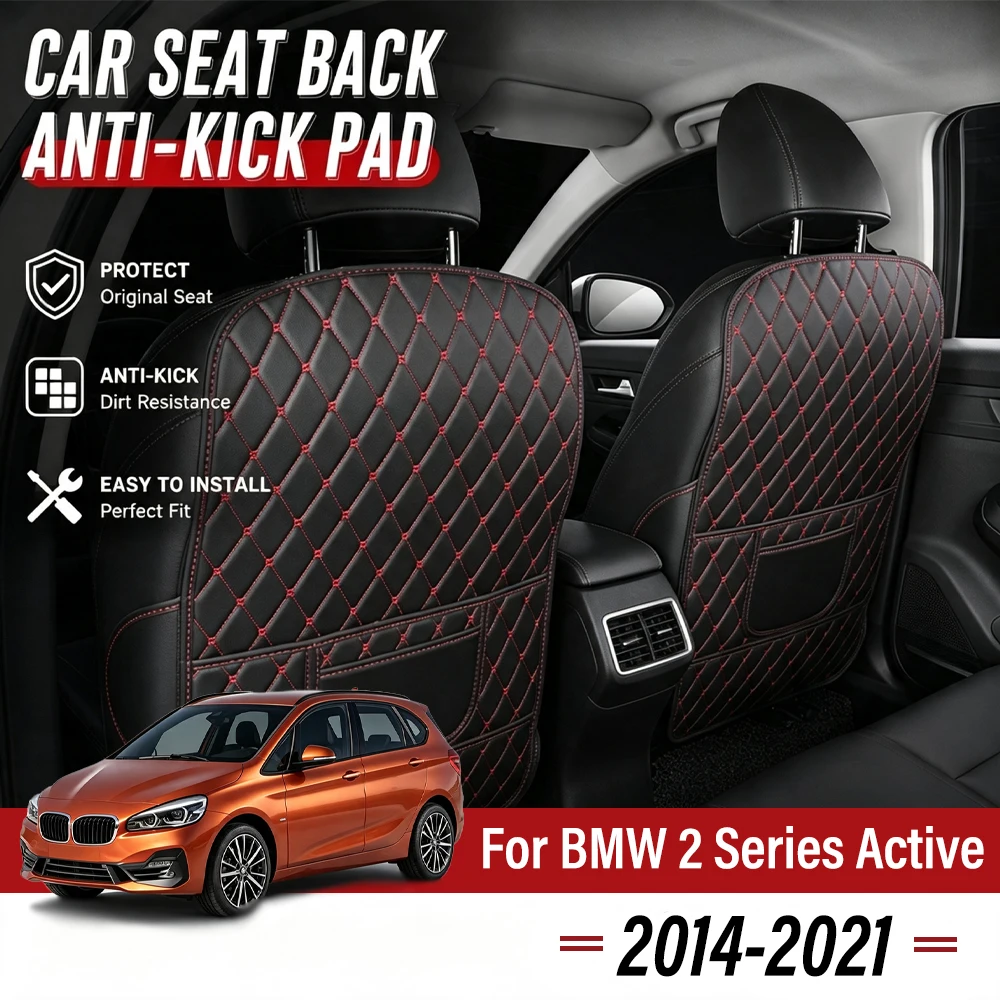 Easy Clean PU Anti Kick Mat Pads For BMW 2 Series Active Tourer F45 F46 2014-2021, Two Color Choice, Quick Install Full Coverage