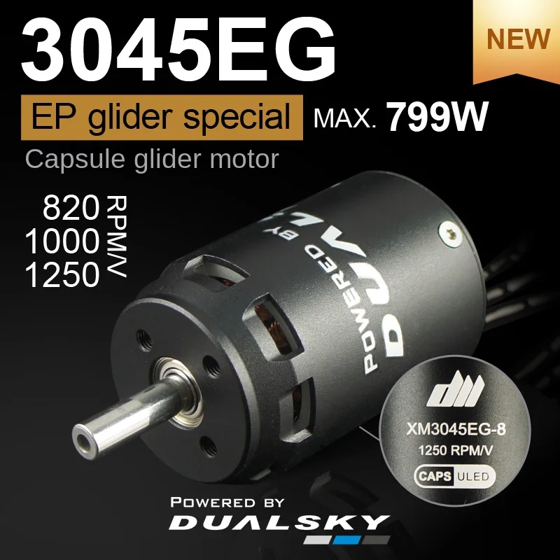 DualSky Motor XM3045EG 3045 1000KV 1250KV High-Speed Electric Propeller for RC Glider Airplane Model F5J P5B