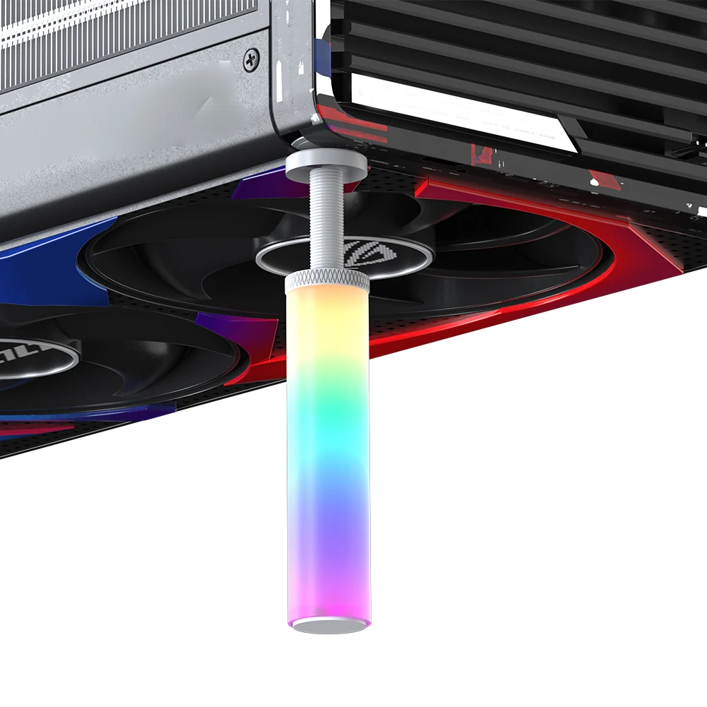 5V 3Pin ARGB Graphics Card GPU Holder Support Adjustable Telescopic Rotary Graphics Card Holder Magnet Base Desktop PC Accessory