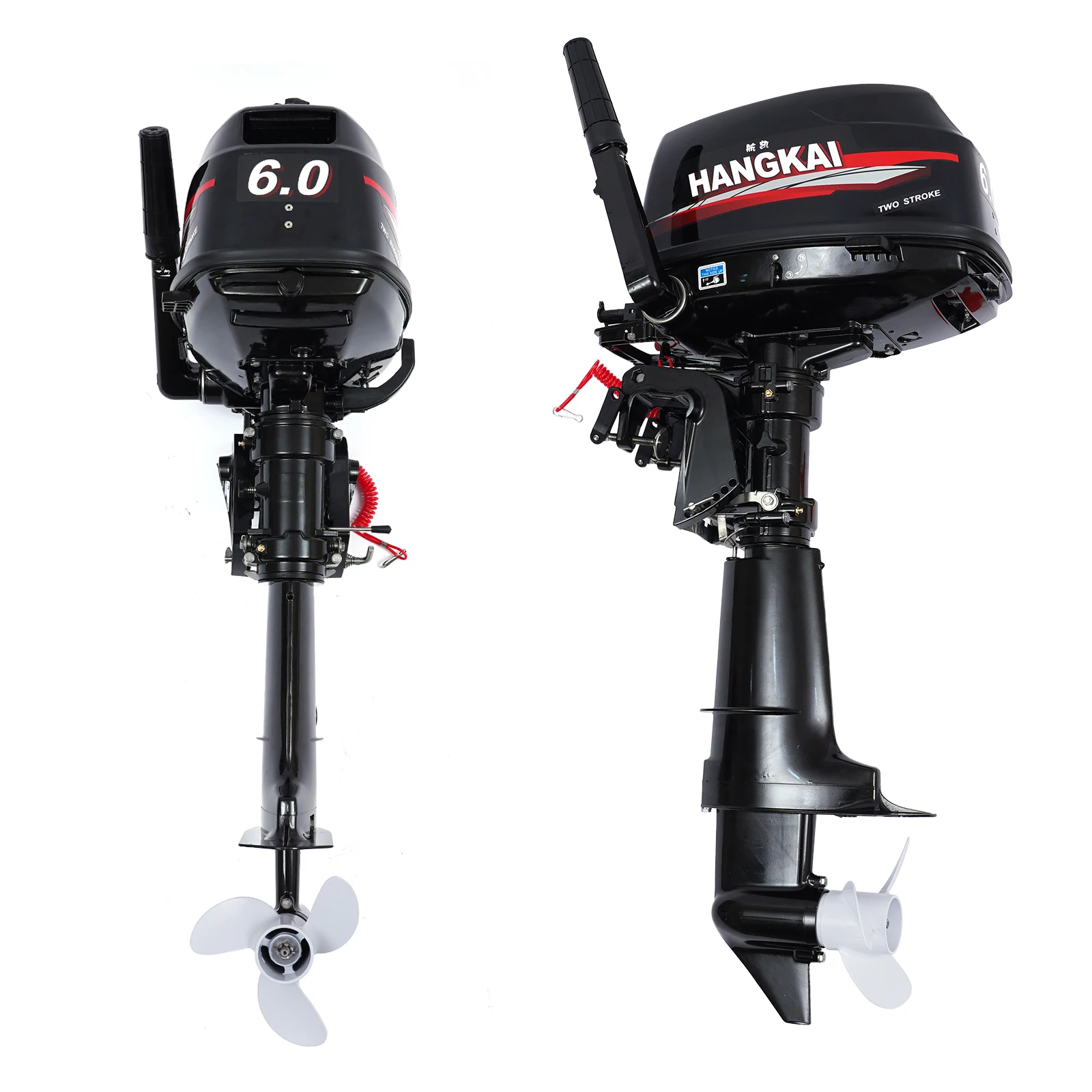 

6HP 2 Stroke Outboard Machine Short Shaft Petrol Engine Motor Fishing Boat Engine Water Cooling CDI System