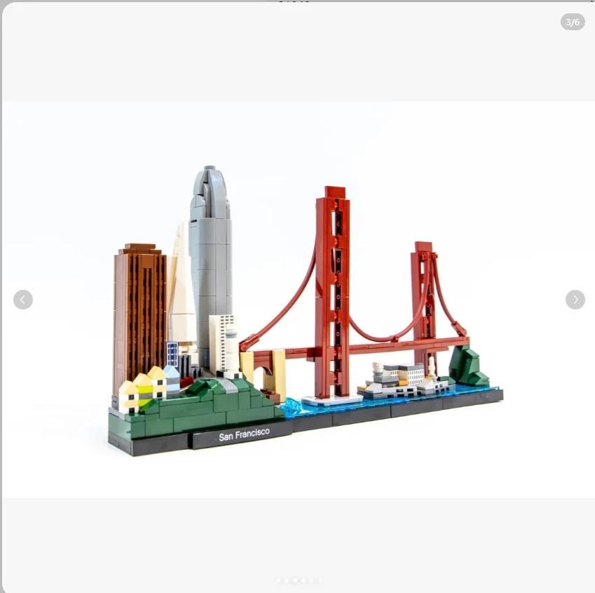 MOC DIY 21043 San Francisco Architecture Building Blocks Model Fit Toys for Children Christmas Gifts