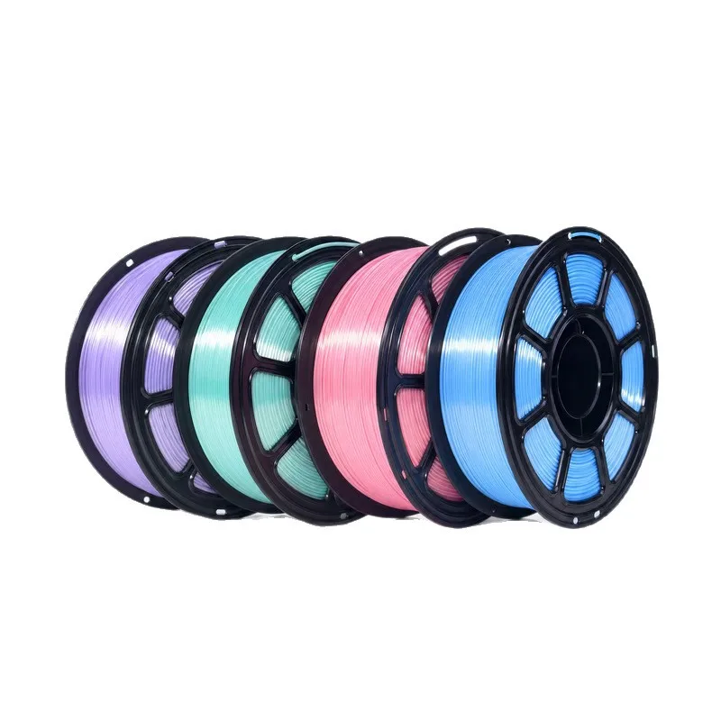 PLA Silk 3D Printing Filament 1.75mm 1KG Macaron Color Glossy Smooth Consumable for FDM 3D Printer