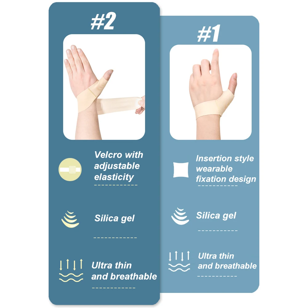 Verstellbare Daumen-Handgelenk-Bandage, Kompressionsmanschette zur Arthritis-Schmerzlinderung, Schutzunterstützung, Hochelastisch, Schienenhandschuh, 1 Stück – Detail 8