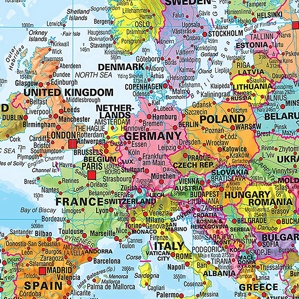 แผนภูมิผนังแผนที่ Earth World แผนที่โปสเตอร์ 100*70 ซม.ไม่ทอ Vintage ภาพวาด Wall Art ภาพ Unframed พิมพ์อุปกรณ์โรงเรียน