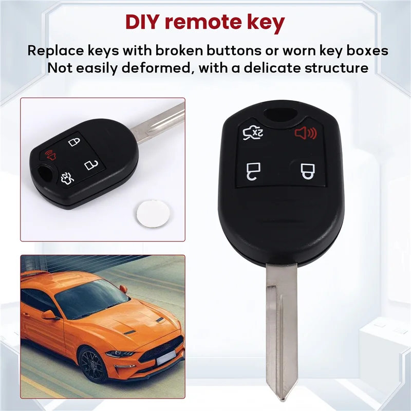 Melhor chave remota inteligente do carro 4 botões chave do carro fob apto para 2010 2011 2012 2013 2014 ford mustang 315mhz cwtwb1u793