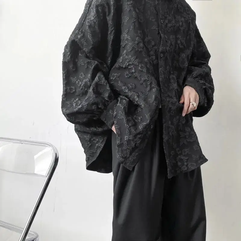 

Shirts Women Floral Japanese Style Fashion Loose Pleated Long Sleeve Vibe All-match High Street Youthful Cool Designed Vintage