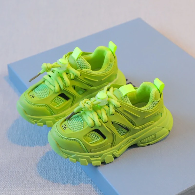 

Children's Shoes Spring Autumn New Girls Sports Shoes Thick Sole Breathable Boys Leisure Fashion Label Fashion Tenis Sneakers