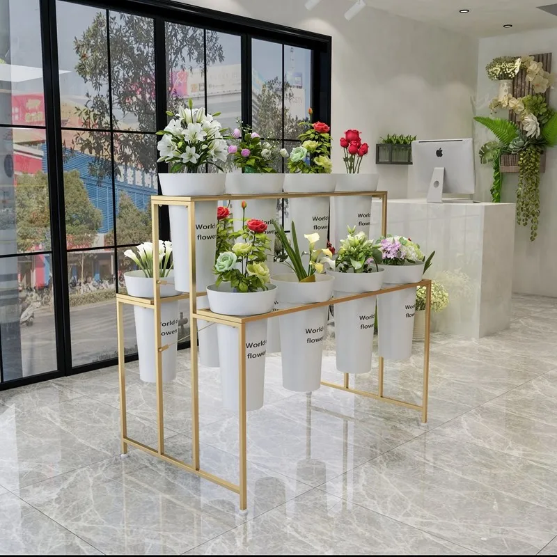

trapezoidal multi-layer placement rack indoor flower stand awakening flower bucket storage rack