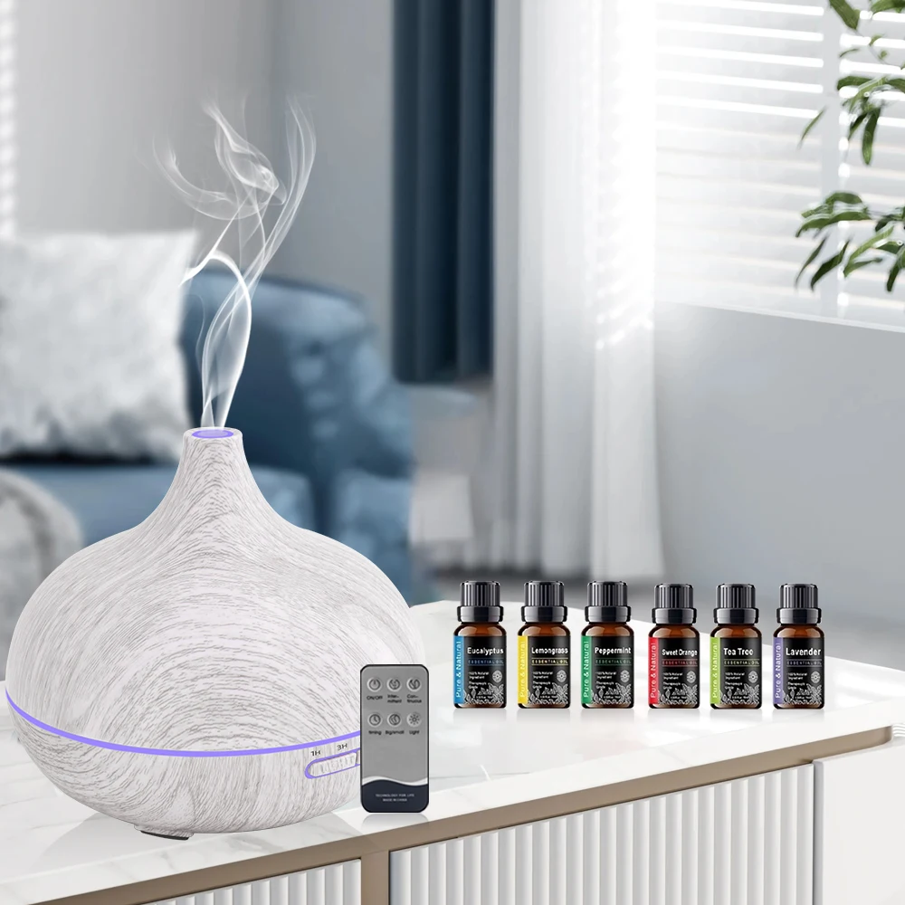 

Diffuser For Home For Home For Home Essential Oil Aroma Oil Diffuser 550ml Ultrasonic Aromatherapy Humidifier with Remote 6 Oi