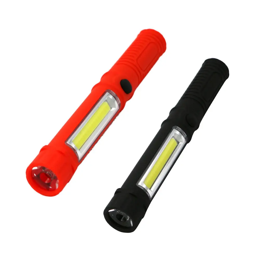 

2pcs Mini Portable Cob Led Pen Repair Light Magnetic Base Working Inspection Lamp For Metal Surfaces Low Energy Consumption