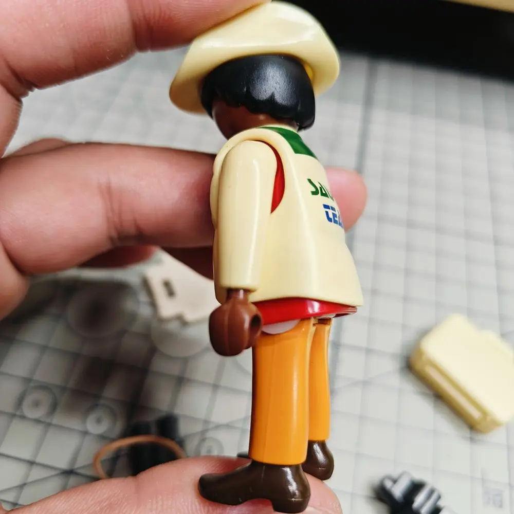 Playmobil boneca fora de impressão dinossauro equipe de expedição científica cientista masculino bolsa nova de segunda mão