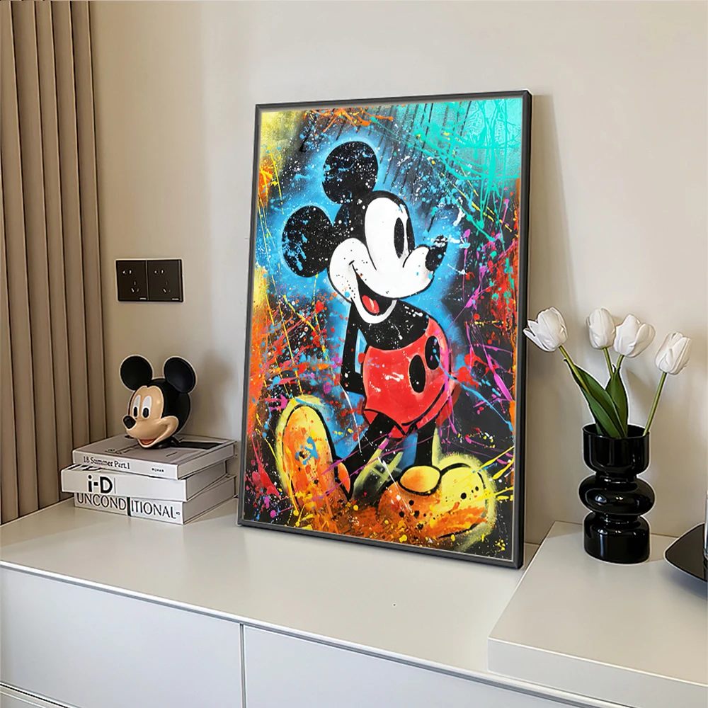 Disney-pintura de diamantes de Mickey Mouse, mosaico de taladro redondo completo, dibujos animados, regalos para niños, 30x40