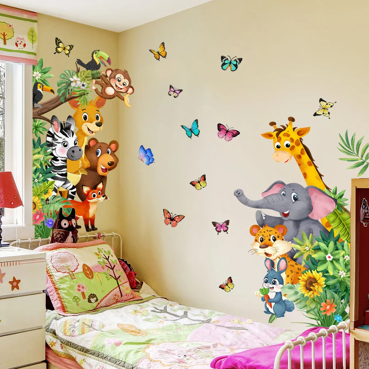 Adesivos de animais destacáveis à prova d'água: adequados para sala de estar, quarto, parede de fundo, decoração de parede, decoração de casa - Co